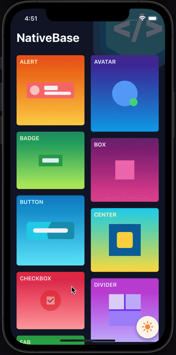 Kitchensink App gif